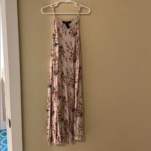 Pink high neck flowy dress